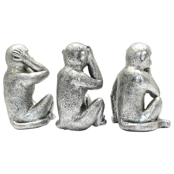 Adam & Friends Home Decor See No Evil, Hear No Evil, Speak No Evil Sculpture - Picture 4 of 5